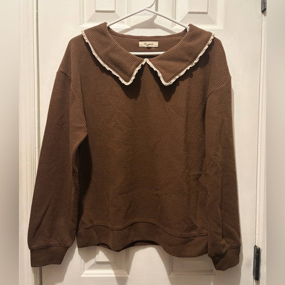 Madewell Peter Pan Collared Sweater Small